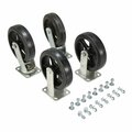 Vestil 8"X2" MOLD-ON-RUBBER CASTER KIT 2400# CAP, PK4 D-CK4-MR8-2